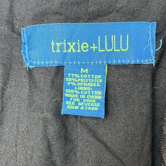 Trixi + Lulu Women's Denim Blazer Size Medium Jacket Dark Academia Preppy Career - Picture 3 of 7